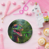 Assiettes En Carton Dinosaur Lover avec le Cool TRex (Fête)