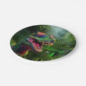 Assiettes En Carton Dinosaur Lover avec le Cool TRex (Angle)