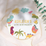 Assiettes En Carton Dinosaur mignon Fête d'Anniversaire Neutre Sur Le<br><div class="desc">Ajoutez un peu de plaisir à votre fête d'anniversaire avec ces plaques en papier! Conçu pour s'adapter à notre collection de Dinosaures de fête d'anniversaire, ce design présente des dinosaures, des arbres, des fleurs, du soleil, des nuages et une typographie moderne. Cliquez sur "Personnalisez ce modèle" et remplissez les cases...</div>