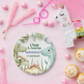 Assiettes En Carton Dinosaur One-A-Saurus Boy 1ère fête d'anniversaire (Fête)