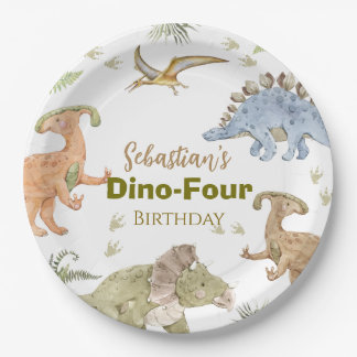 Assiettes En Carton Dinosaur Paper Plates Birthday Boy Party