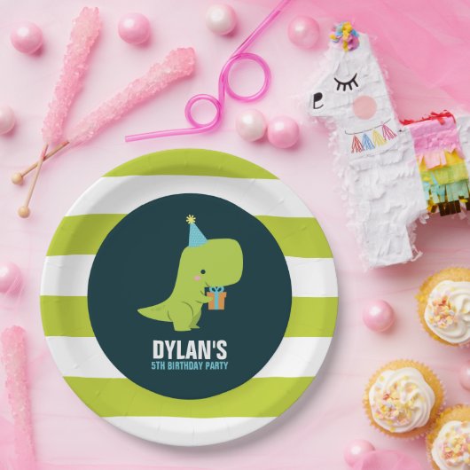 Assiettes En Carton Dinosaur Parti Anniversaire de enfant à thème (Fête)