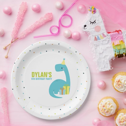 Assiettes En Carton Dinosaur Parti Anniversaire de enfant à thème (Fête)