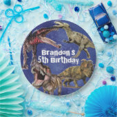 Assiettes En Carton Dinosaur Personnalisé T-Rex Boys Anniversaire (Fête)