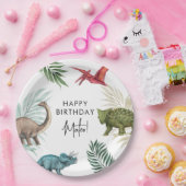 Assiettes En Carton Dinosaur Plaques papier fête d'anniversaire (Fête)