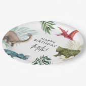 Assiettes En Carton Dinosaur Plaques papier fête d'anniversaire (Angle)