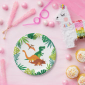 Assiettes En Carton Dinosaur Plates Garçon (Fête)