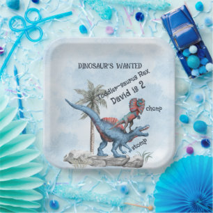 Assiettes En Carton DINOSAUR RECHERCHÉ Anniversaire De 2 Ans