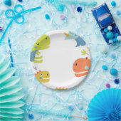 Assiettes En Carton Dinosaur Roar Boys Birthday Blue (Fête)