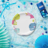 Assiettes En Carton Dinosaur Roar Girls Anniversaire Rose (Fête)