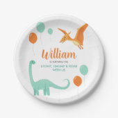 Assiettes En Carton Dinosaur Stomp Chomp Rawr Birthday Party Boy (Devant)