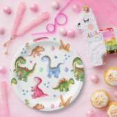 Assiettes En Carton Dinosaur Stomp Chomp Rawr fête d'anniversaire (Fête)