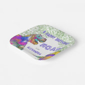 Assiettes En Carton Dinosaur T-Rex Jungle Anniversaire fête violet (Angulaire)