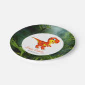 Assiettes En Carton Dinosaur T Rex Jungle Party (Angle)