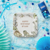 Assiettes En Carton Dinosaur Thème Anniversaire (Fête)