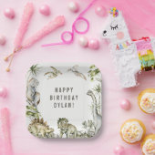 Assiettes En Carton Dinosaur Thème Anniversaire (Fête)