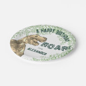 Assiettes En Carton Dinosaur Thème Anniversaire Partie Ajouter Nom (Angle)