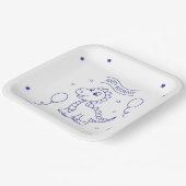 Assiettes En Carton dinosaur theme square (Angulaire)