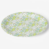 Assiettes En Carton Dinosaure Bleu Et Vert (Angle)