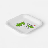 Assiettes En Carton Dinosaure de golf à la retraite (Angulaire)