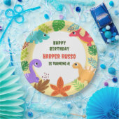 Assiettes En Carton Dinosaure mignon coloré fête d'anniversaire (Fête)