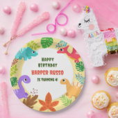 Assiettes En Carton Dinosaure mignon coloré fête d'anniversaire (Fête)