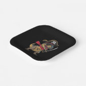 Assiettes En Carton Dinosaure Pirate T-Rex Drôle Costume Halloween (Angulaire)