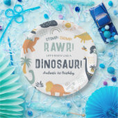 Assiettes En Carton Dinosaure Premier anniversaire Stomp Chomp Roar (Fête)