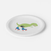 Assiettes En Carton Dinosaure Roller Skating Radio (Angle)