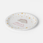 Assiettes En Carton Dinosaure rose Twinkle Star Baby shower Fête fille (Angle)