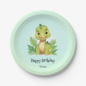 Assiettes En Carton Dinosaure sauvage zoo de la jungle Anniversaire ga (Devant)