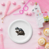Assiettes En Carton dinosaure sur tortue Copier (Fête)