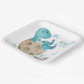 Assiettes En Carton Dinosaure T-Rex Baby shower d'éclosion d'oeufs (Angulaire)