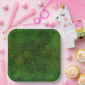 Assiettes En Carton Dinosaure Vert Caché (Fête)