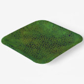 Assiettes En Carton Dinosaure Vert Caché (Angulaire)