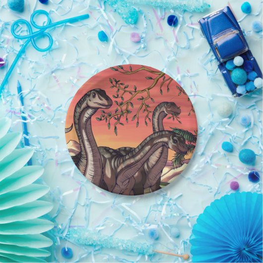 Assiettes En Carton Dinosaures à Dusk (Fête)