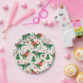 Assiettes En Carton Dinosaures dans Sweaters Motif de Noël (Fête)