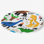 Assiettes En Carton Dinosaures motif transparent (Angle)