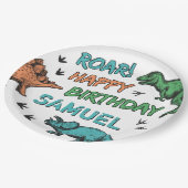 Assiettes En Carton Dinosaures Stomp Chomp Roar Anniversaire fête, n'i (Angle)