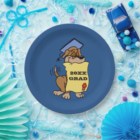 Assiettes En Carton Diplôme de Chien Chien Chien Mignonne (Fête)