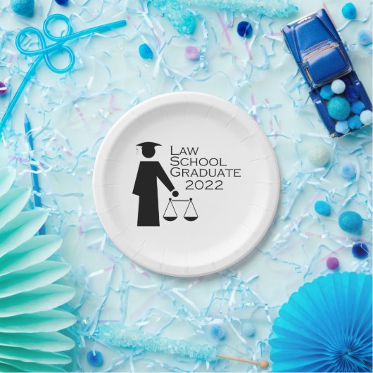 Assiettes En Carton Diplômé de la faculté de droit 2022 (Fête)