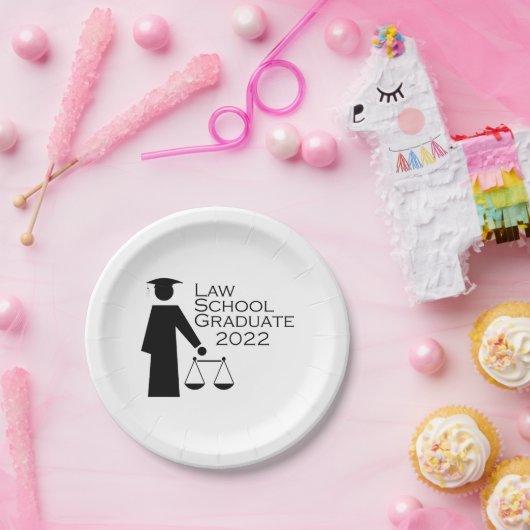 Assiettes En Carton Diplômé de la faculté de droit 2022 (Fête)