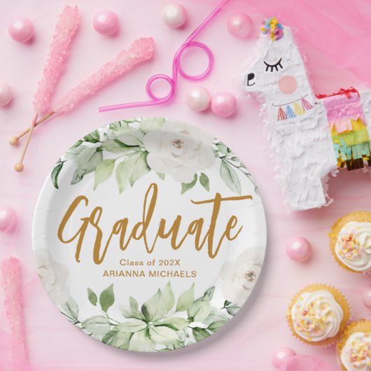 Assiettes En Carton Diplôme de la florale botanique (Fête)