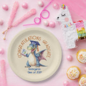 Assiettes En Carton Diplômé de la maternelle Dragon Custom (Fête)