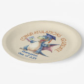 Assiettes En Carton Diplômé de la maternelle Dragon Custom (Angle)