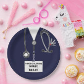 Assiettes En Carton Diplôme de l'école de soins infirmiers (Fête)