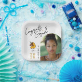 Assiettes En Carton Diplôme de l'Unicorne Afro Jaune (Fête)