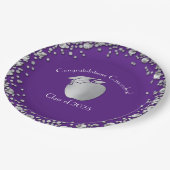 Assiettes En Carton Diplôme d'enseignement Purple Silver (Angle)