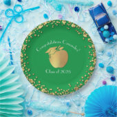 Assiettes En Carton Diplôme d'enseignement Vert Or (Fête)