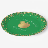 Assiettes En Carton Diplôme d'enseignement Vert Or (Angle)